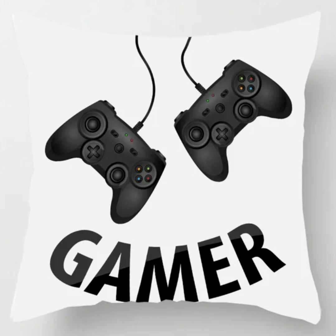 Capa de Almofada Game Lovers Cama - 0002 Conceito Kids 4 40x40cm 