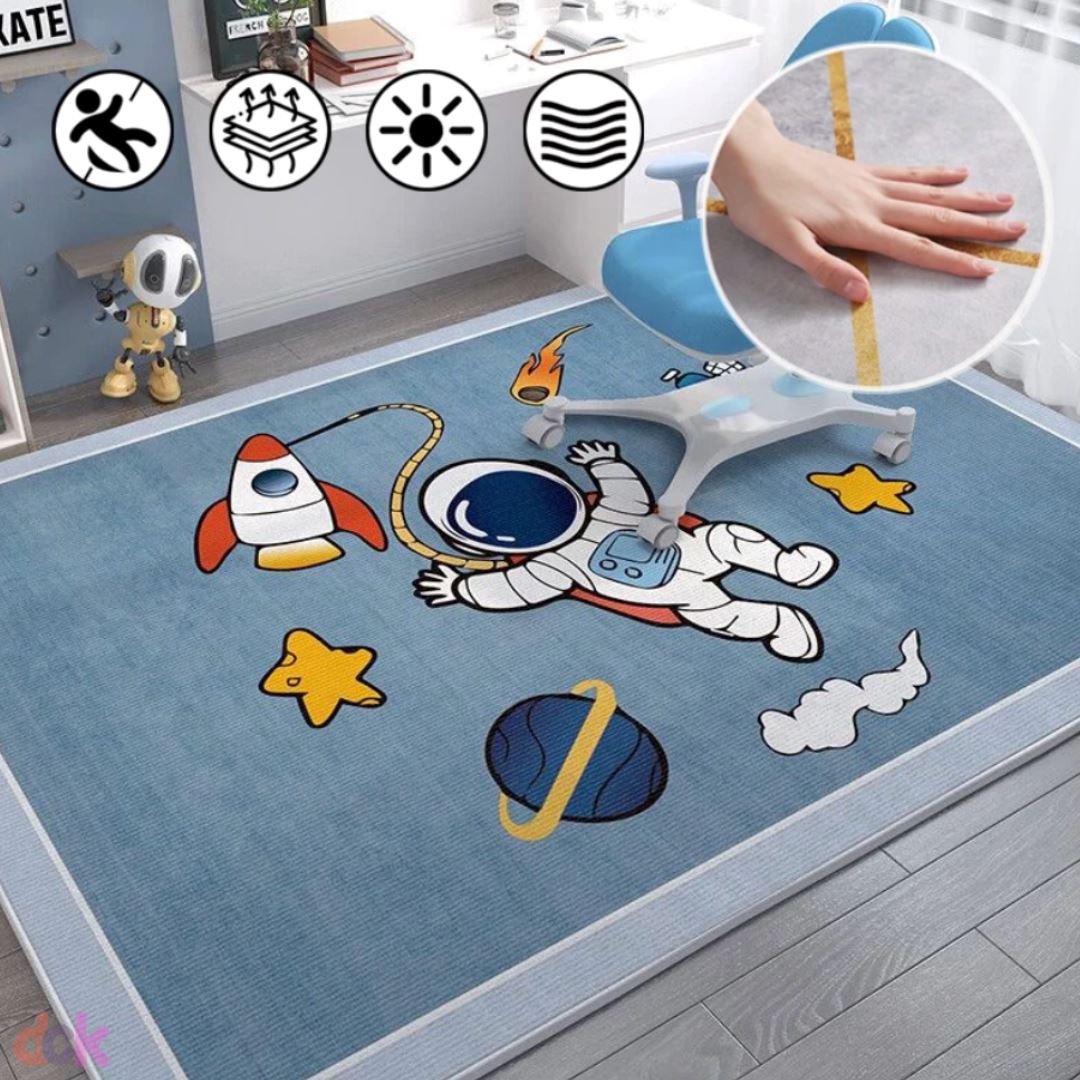 Tapete Decorativo Astronauta Espacial Tapete - 0001 Conceito Kids 