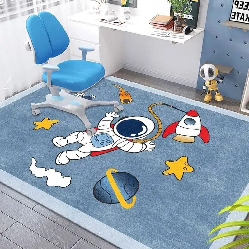 Tapete Decorativo Astronauta Espacial Tapete - 0001 Conceito Kids 80x120cm 